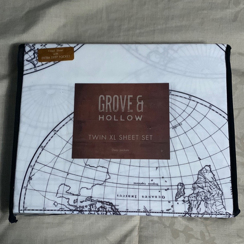 New Grove & Hollow Twin XL sheet set (deep pockets)
